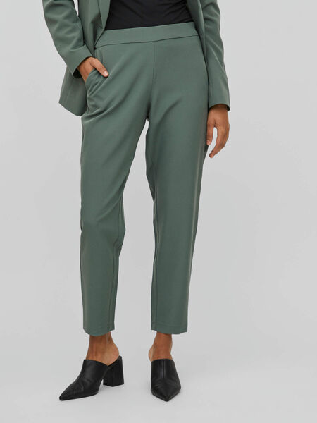 Vila MID-RISE CROPPED TROUSERS, Duck Green, highres - 14081274_DuckGreen_003.jpg