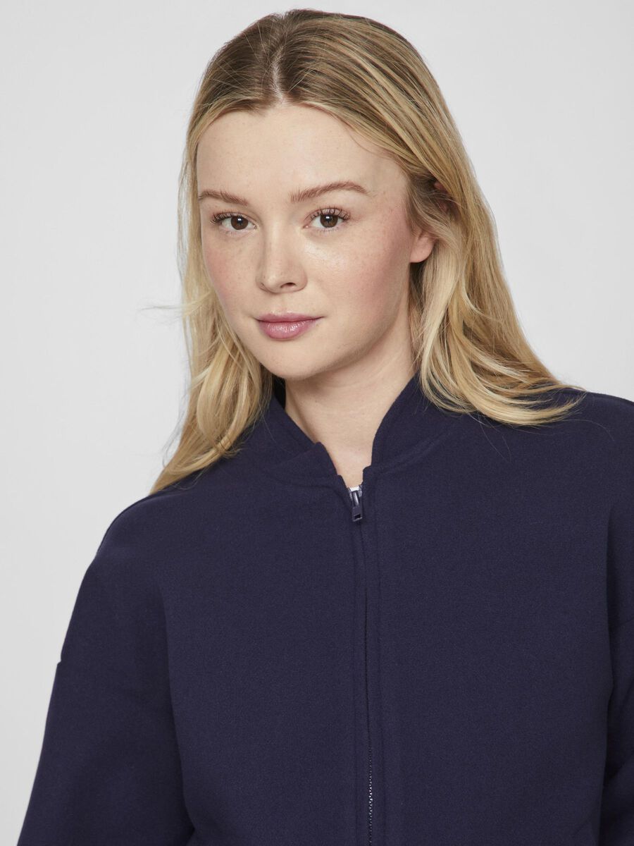 Carousel image - ZIPPER BOMBER JACKET, Navy Blazer | 3