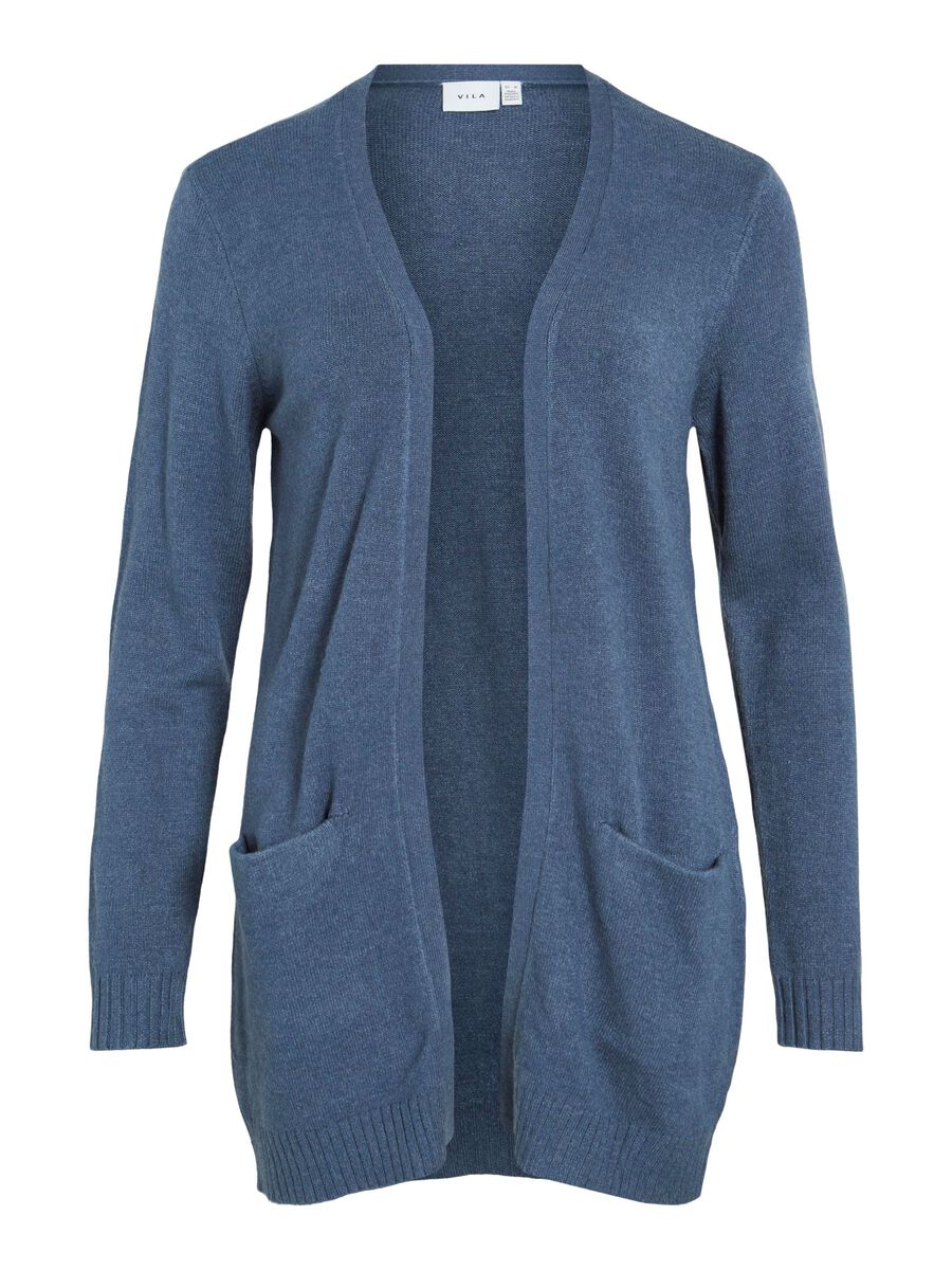 VILA VIRIL BASIC KNITTED CARDIGAN, Vintage Indigo, highres - 14044041_VintageIndigo_958891_001.jpg