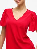 VILA V-NECK SHORT SLEEVED TOP, Mars Red, highres - 14109690_MarsRed_006.jpg