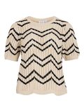 VILA SHORT SLEEVED KNITTED TOP, Birch, highres - 14105851_Birch_1175967_001.jpg