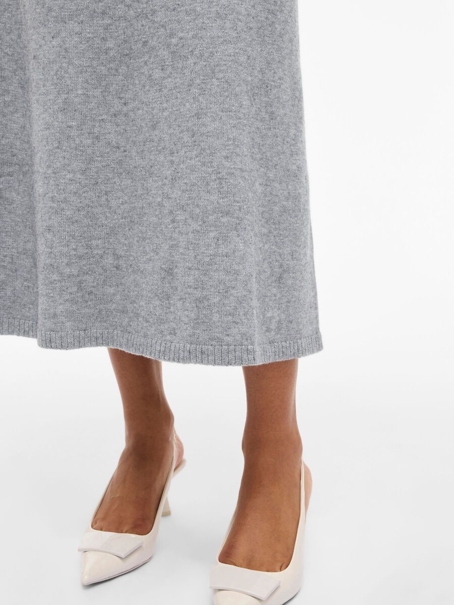 Carousel image - VIRIL PLETENÉ MAXI SUKNĚ, Medium Grey Melange | 5