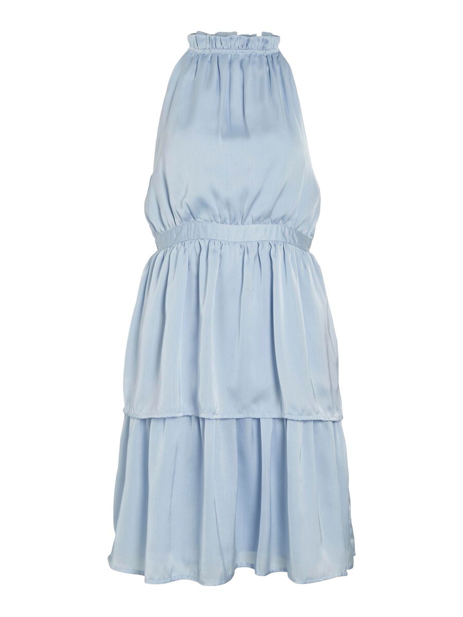 VILA VINIDIA HALTER NECK SHORT DRESS, Kentucky Blue, highres - 14112796_KentuckyBlue_001.jpg