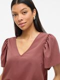 VILA V-NECK SHORT SLEEVED TOP, Rose Brown, highres - 14109690_RoseBrown_007.jpg