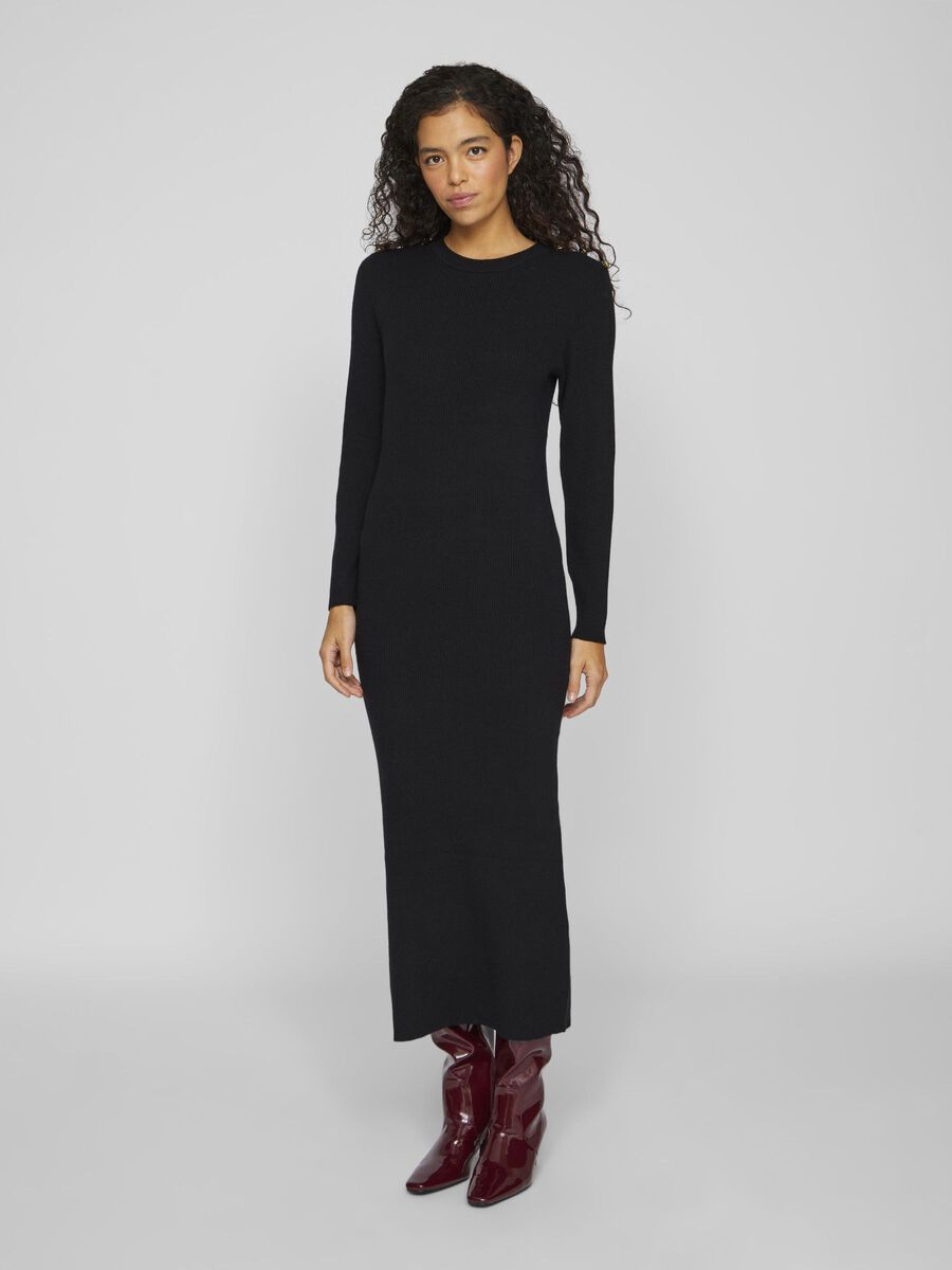 VILA LONG SLEEVED MAXI DRESS, Black, highres - 14107489_Black_003.jpg