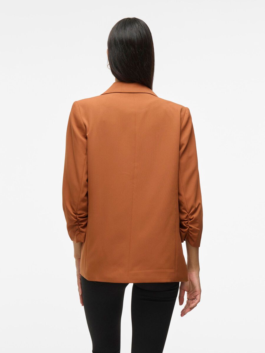 VILA 3/4-SLEEVED BLAZER, Argan Oil, highres - 14109496_ArganOil_004.jpg
