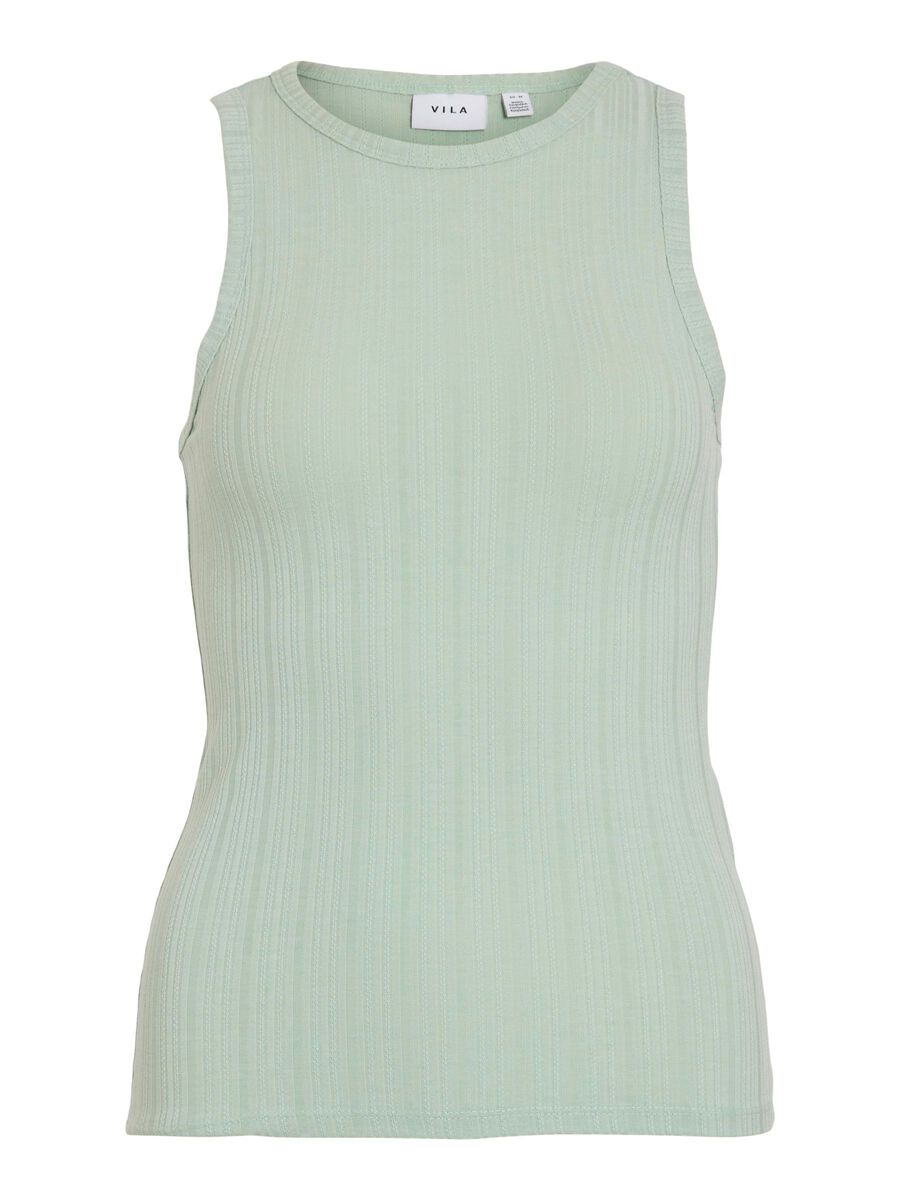 VILA ROUND NECK SLEEVELESS TOP, Silt Green, highres - 14105253_SiltGreen_001.jpg