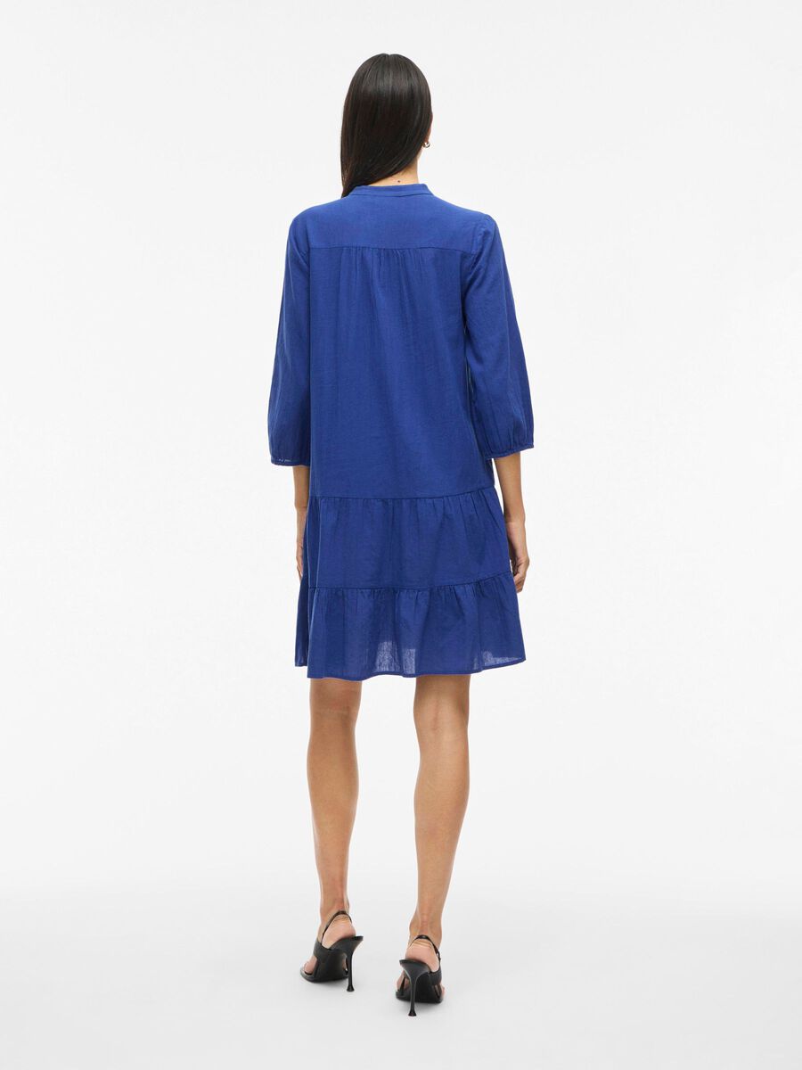 VILA VIPETRA 3/4 SLEEVED SHORT DRESS, Mazarine Blue, highres - 14109524_MazarineBlue_004.jpg