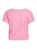 Vila V-NECK SHORT SLEEVED TOP, Fuchsia Pink, highres - 14079908_FuchsiaPink_002.jpg