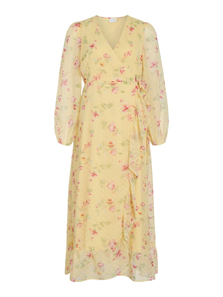 Product carousel image - LONG SLEEVED MAXI DRESS, Pastel Yellow | 1