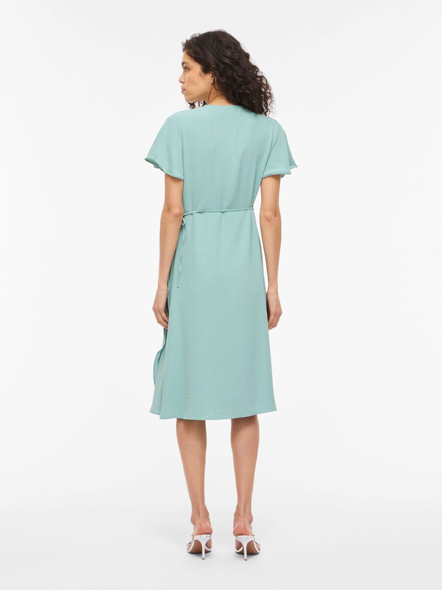 Product carousel image - VILOVIE SHORT SLEEVED WRAP DRESS, Blue Surf | 2