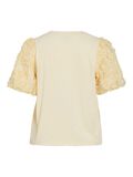 Product image thumbnail - VONESCA RUND HALS KORT&Auml;RMAD TOPP, Pastel Yellow | 6