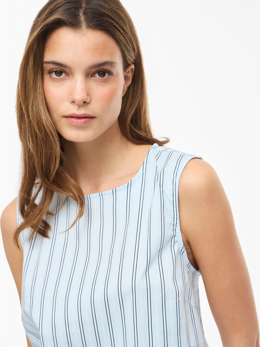 Carousel image - VIVALENCIA - COL ROND TOP SANS MANCHES, Nantucket Breeze | 3