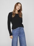 Vila ROUND NECK KNITTED PULLOVER, Black, highres - 14054177_Black_003.jpg