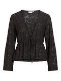 Product image thumbnail - VICAPERA TIE FRONT CARDIGAN, Black Beauty | 1