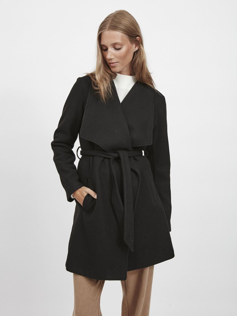 Vila BELTED COAT, Black, highres - 14069682_Black_003.jpg