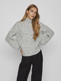 Vila HIGH-NECK KNITTED TOP, Light Grey Melange, highres - 14093528_LightGreyMelange_003.jpg