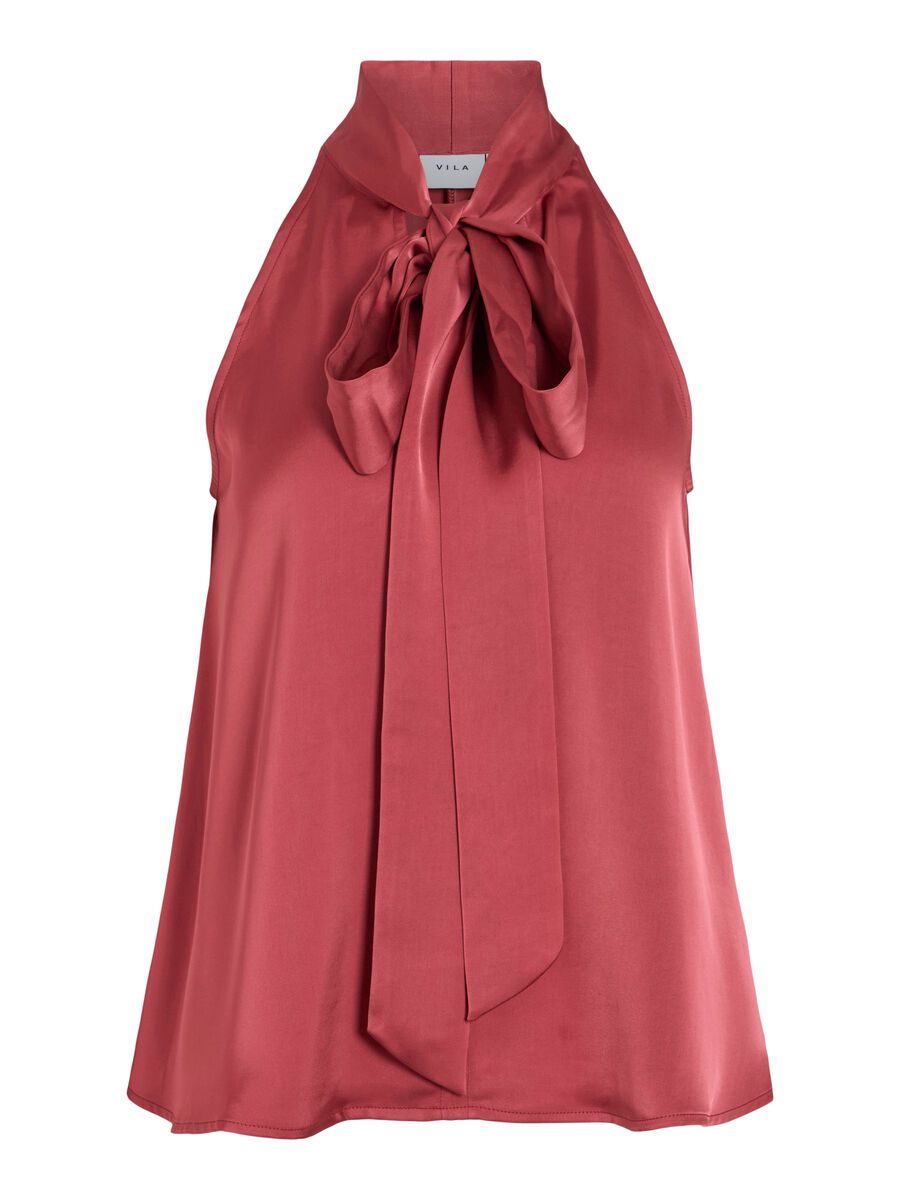 VILA VIFADIA SCOLLO CON LACCETTO TOP SENZA MANICHE, Holly Berry, highres - 14114302_HollyBerry_001.jpg