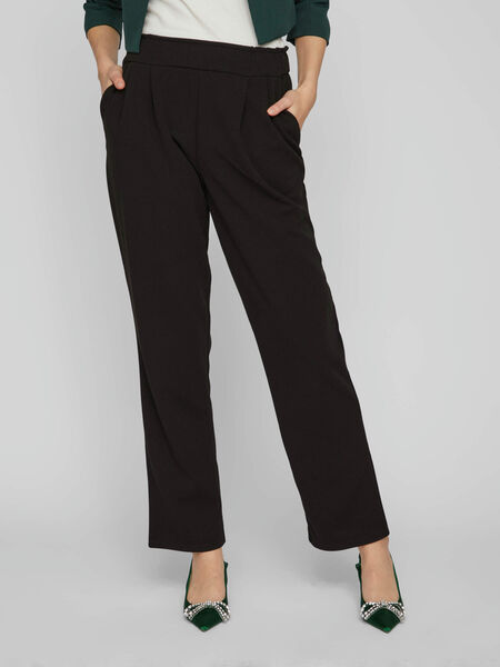 Vila STRAIGHT HIGH WAISTED TROUSERS, Black, highres - 14087204_Black_003.jpg