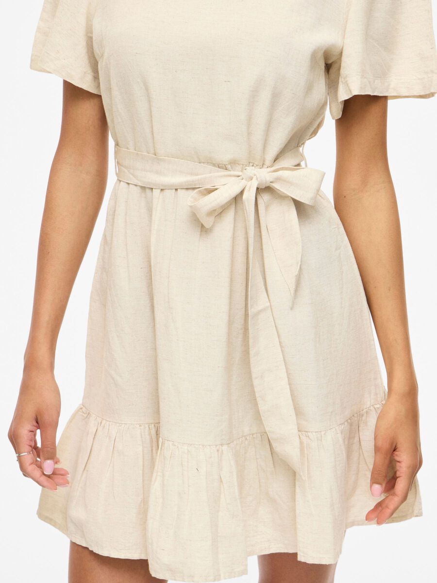 Carousel image - VIPRISILLA KURZ&Auml;RMELIGES MINIKLEID, Super Light Natural Melan | 5