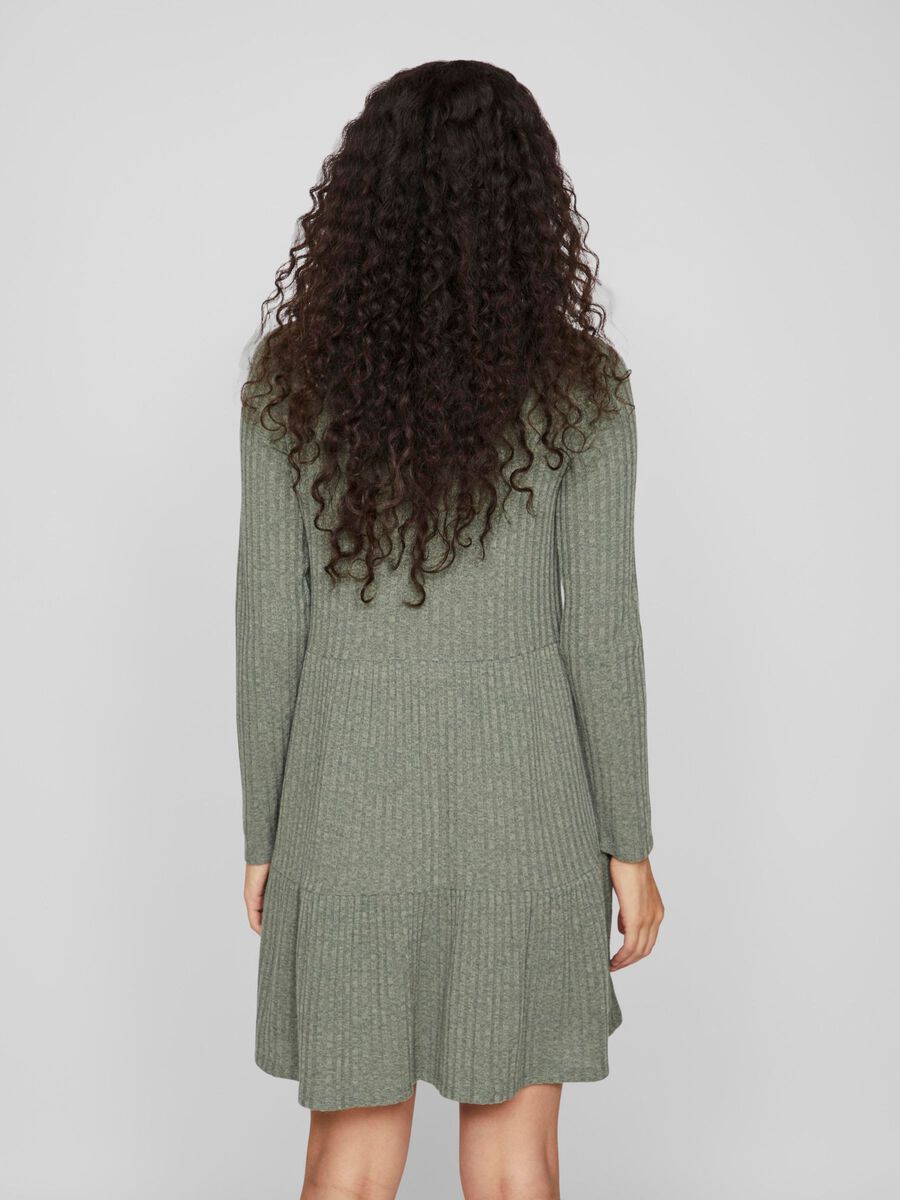 VILA LONG SLEEVED SHORT DRESS, Laurel Wreath, highres - 14103271_LaurelWreath_004.jpg