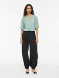 Product image thumbnail - VISTACIA LACE SHORT SLEEVED TOP, Blue Surf | 4