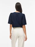 Product image thumbnail - VIMARCELLA V-NECK SHORT SLEEVED TOP, Navy Blazer | 2