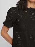 Vila EMBROIDERED SHORT SLEEVED TOP, Black, highres - 14070251_Black_007.jpg