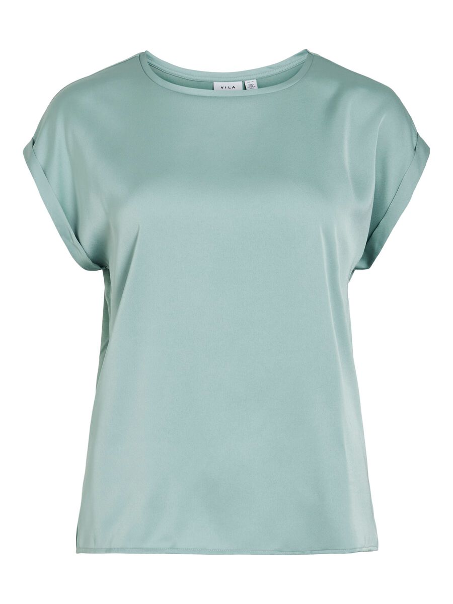 Carousel image - VIELLETTE SHORT SLEEVED TOP, Blue Surf | 5