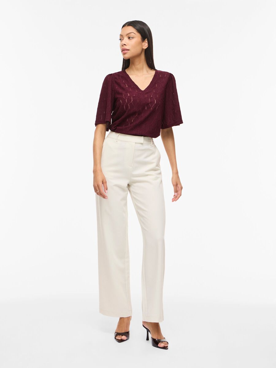 Carousel image - VIMARCELLA - DEKOLT W SEREK TOP Z KR&Oacute;TKIMI RĘKAWAMI, Winetasting | 4