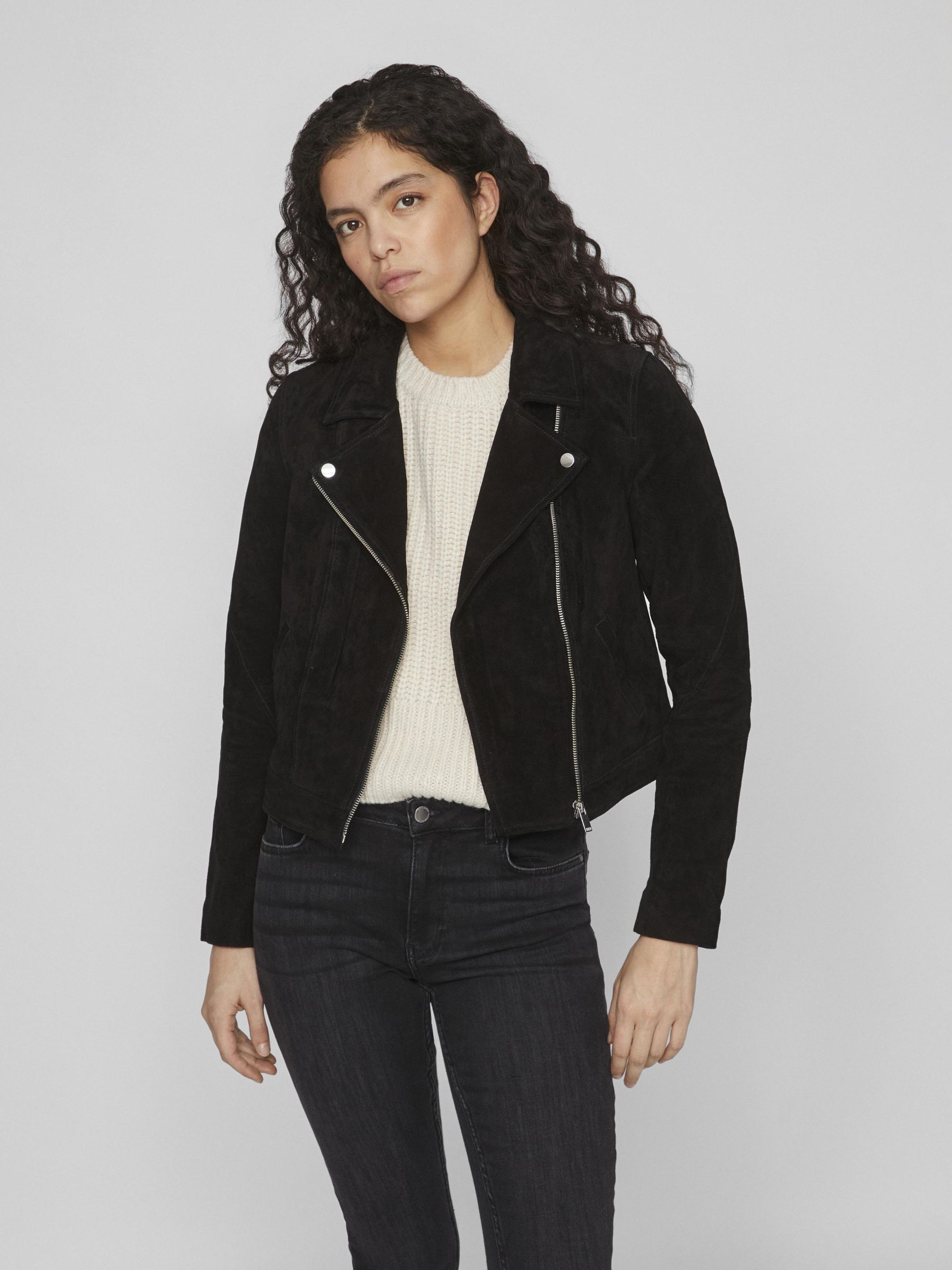 Women's suede moto jacket cheap