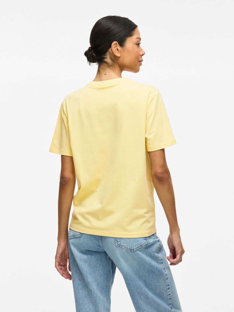 VILA VINORA RUNDHALS T-SHIRT, Pale Banana, highres - 14103448_PaleBanana_004.jpg