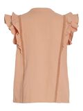 VILA RUFFLE SHORT SLEEVED TOP, Shell Coral, highres - 14093835_ShellCoral_002.jpg