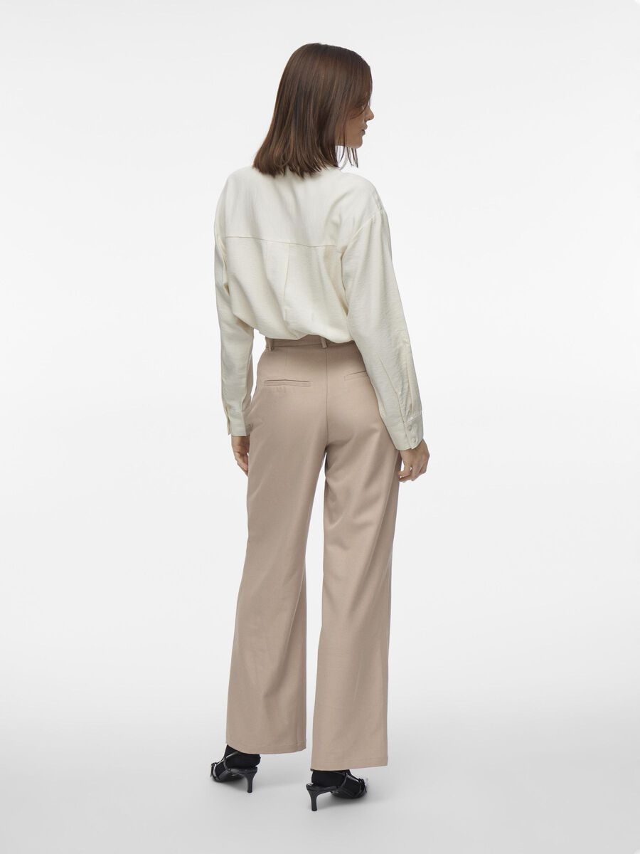 VILA HIGH WAIST WIDE-LEG TROUSERS, Savannah Tan, highres - 14104676_SavannahTan_004.jpg