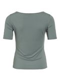 VILA BOATNECK SHORT SLEEVED TOP, Laurel Wreath, highres - 14106073_LaurelWreath_002.jpg