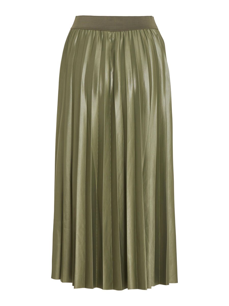 VILA VINITBAN PLEATED MIDI SKIRT, Dusty Olive, highres - 14063241_DustyOlive_002.jpg
