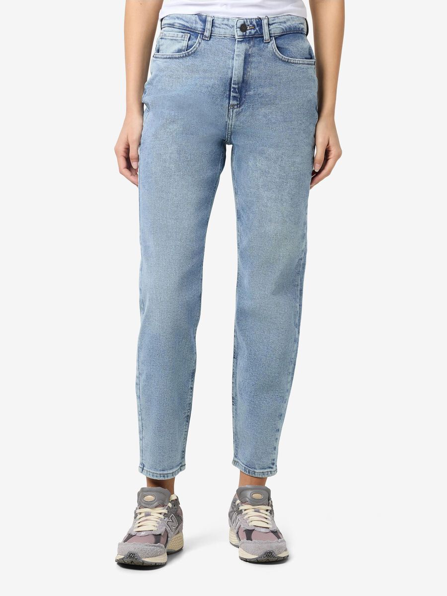 Noisy May NMMONI CROPPED STRAIGHT FIT JEANS, Light Blue Denim, highres - 27023701_LightBlueDenim_003.jpg
