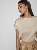 Vila ROUND NECK SHORT SLEEVED TOP, Frosted Almond, highres - 14059563_FrostedAlmond_006.jpg