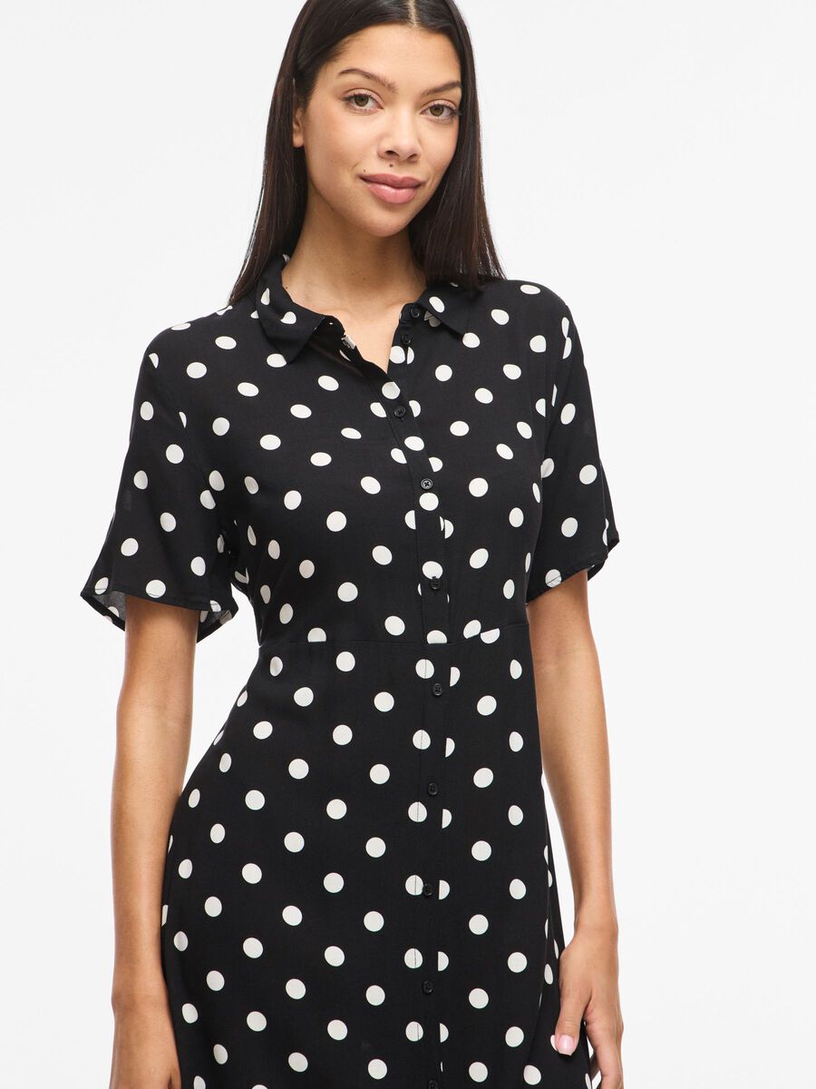 Carousel image - VIAYA PAYA A MANICHE CORTE VESTITO CAMICIA, Black | 3