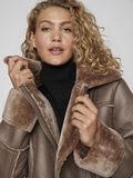 Vila FAUX FUR SHEARLING JACKET, Brown Lentil, highres - 14087669_BrownLentil_006.jpg