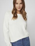 Vila O-HALS STRIKKET PULLOVER, White Alyssum, highres - 14054177_WhiteAlyssum_006.jpg