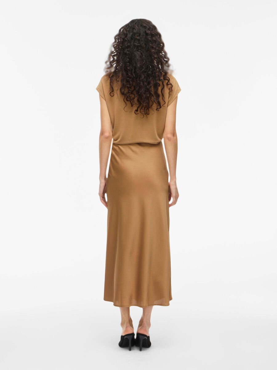 VILA VIELLETTE HIGH WAIST MIDI SKIRT, Bistre, highres - 14084182_Bistre_004.jpg