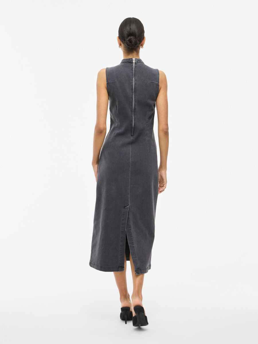 VILA VINONA MIDI DENIM JURK, Medium Grey Denim, highres - 14113600_MediumGreyDenim_004.jpg