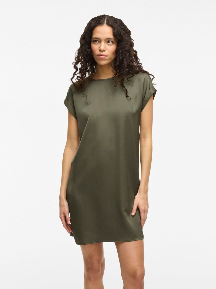 VILA KURZARM MINIKLEID, Dusty Olive, highres - 14109618_DustyOlive_003.jpg