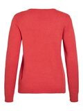 VILA VIRIL V-NECK KNITTED PULLOVER, Aurora Red, highres - 14042769_AuroraRed_958941_002.jpg