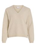VILA V-NECK KNITTED PULLOVER, Feather Gray, highres - 14107431_FeatherGray_1188959_001.jpg
