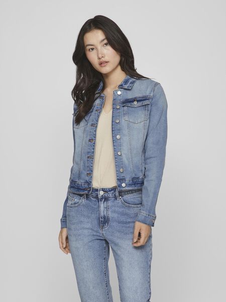 Vila GEKNÖPFTE JEANSJACKE, Light Blue Denim, highres - 14088911_LightBlueDenim_003.jpg