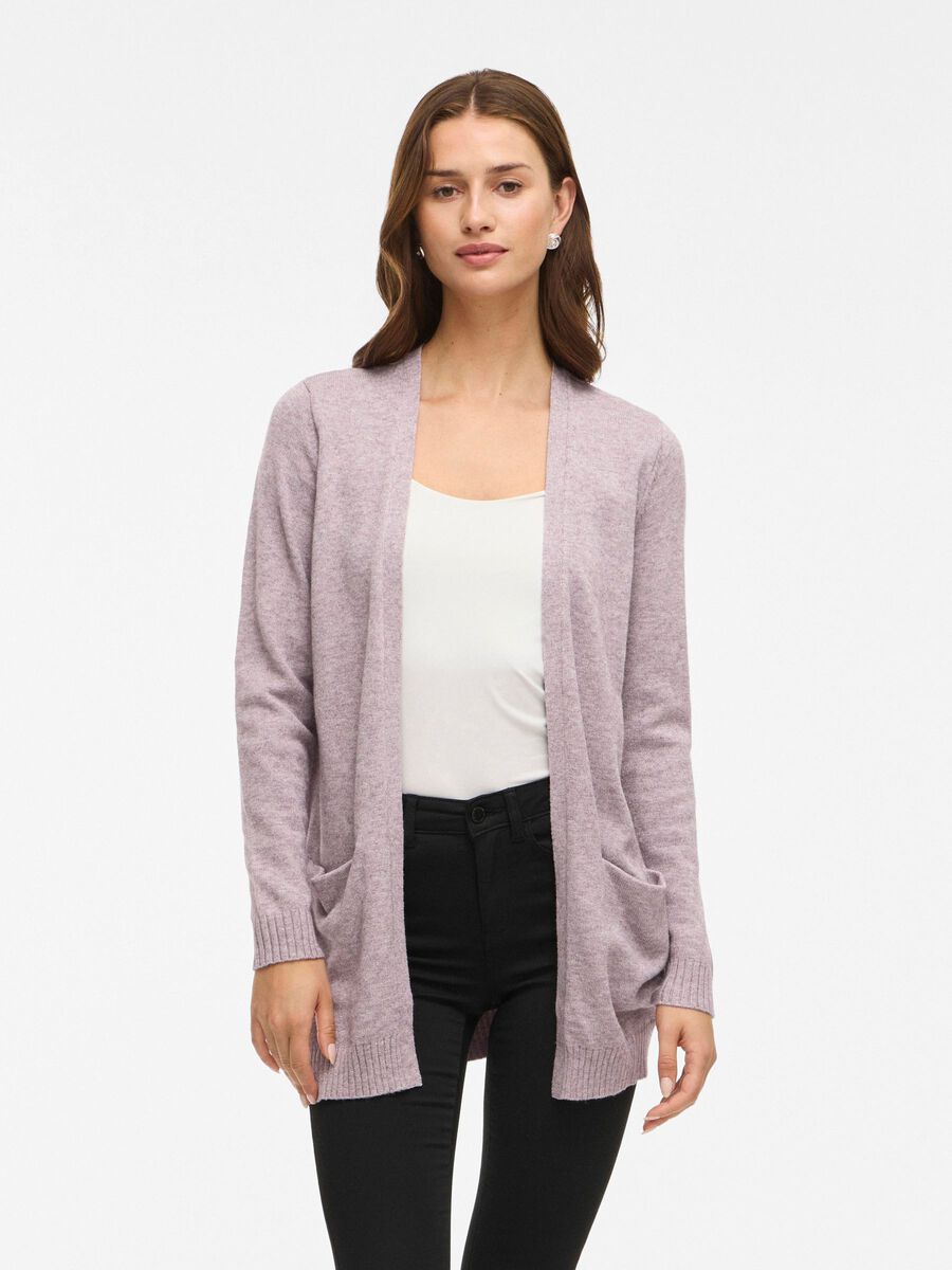 VILA VIRIL BASIC KNITTED CARDIGAN, Toadstool, highres - 14044041_Toadstool_958890_003.jpg