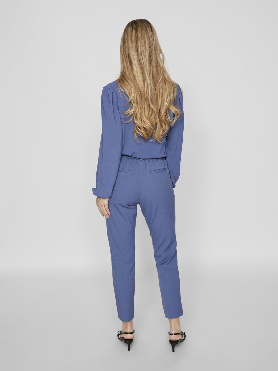 VILA VIVARONE - COUPE SLIM PANTALON TAILLE HAUTE, Bijou Blue, highres - 14087406_BijouBlue_004.jpg