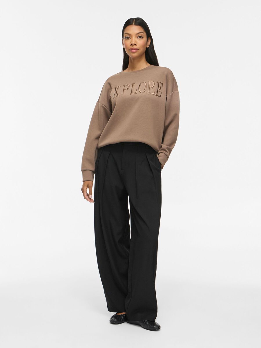 Carousel image - VIREFLECT ROUND NECK LONG SLEEVED SWEATSHIRT, Fossil | 4